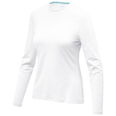 Picture of PONOKA LONG SLEEVE LADIES GOTS ORGANIC TEE SHIRT in White