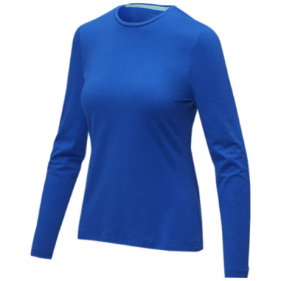 Picture of PONOKA LONG SLEEVE LADIES GOTS ORGANIC TEE SHIRT in Blue