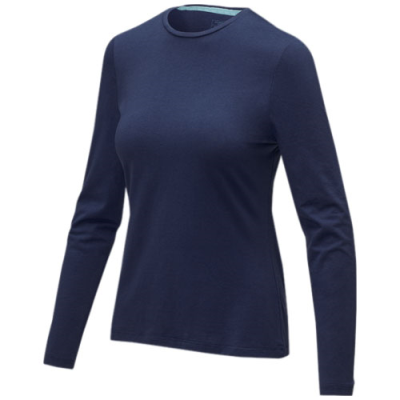 Picture of PONOKA LONG SLEEVE LADIES GOTS ORGANIC TEE SHIRT in Navy