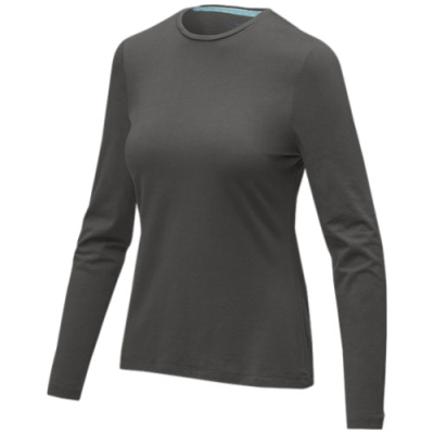 Picture of PONOKA LONG SLEEVE LADIES GOTS ORGANIC TEE SHIRT in Storm Grey