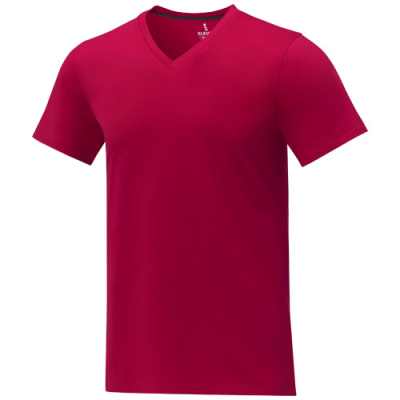 red v neck tee shirt