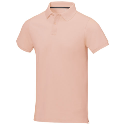 Picture of CALGARY SHORT SLEEVE MENS POLO in Pale Blush Pink.