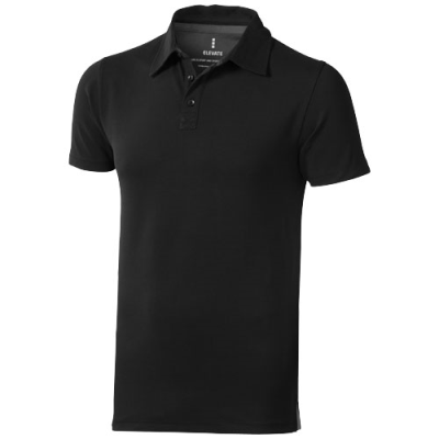 Picture of MARKHAM SHORT SLEEVE MENS STRETCH POLO in Solid Black
