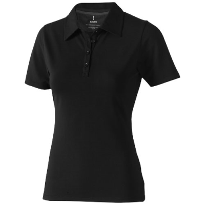 Picture of MARKHAM SHORT SLEEVE LADIES STRETCH POLO in Solid Black