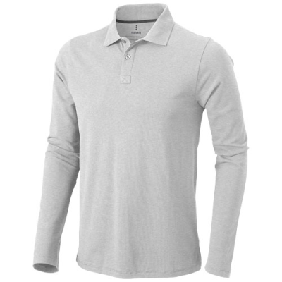 Picture of OAKVILLE LONG SLEEVE MENS POLO in Grey Melange