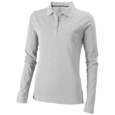Picture of OAKVILLE LONG SLEEVE LADIES POLO in Grey Melange