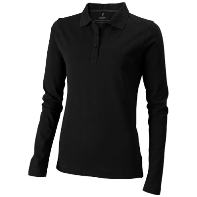 Picture of OAKVILLE LONG SLEEVE LADIES POLO in Solid Black