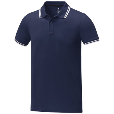 Picture of AMARAGO SHORT SLEEVE MENS TIPPING POLO in Navy.