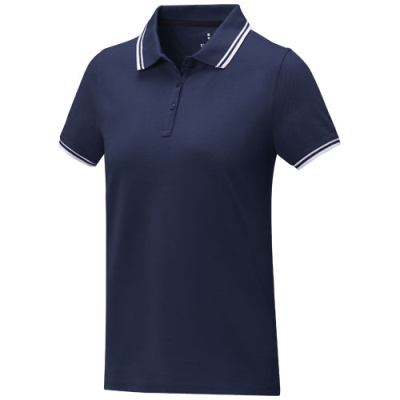 Picture of AMARAGO SHORT SLEEVE LADIES TIPPING POLO in Navy.