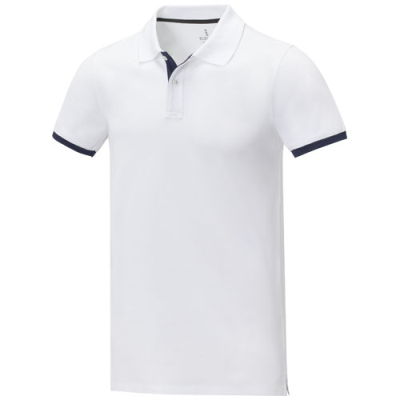 Picture of MORGAN SHORT SLEEVE MENS DUOTONE POLO in White.