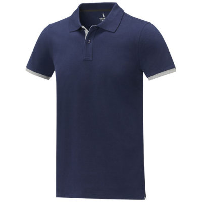 Picture of MORGAN SHORT SLEEVE MENS DUOTONE POLO in Navy.