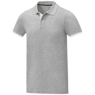 Picture of MORGAN SHORT SLEEVE MENS DUOTONE POLO in Heather Grey.