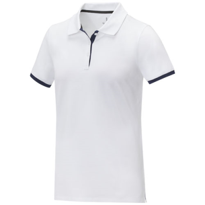 Picture of MORGAN SHORT SLEEVE LADIES DUOTONE POLO in White.