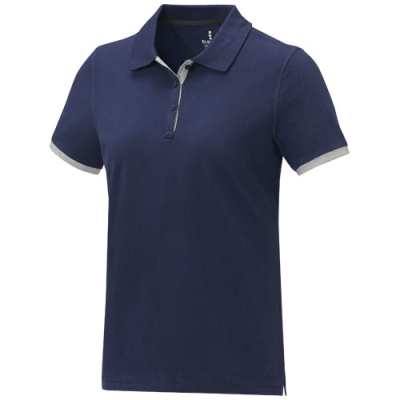 Picture of MORGAN SHORT SLEEVE LADIES DUOTONE POLO in Navy.