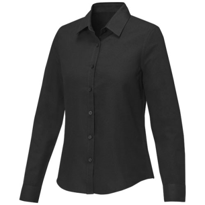 Picture of POLLUX LONG SLEEVE LADIES SHIRT in Solid Black.