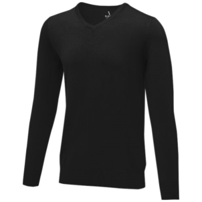 Picture of STANTON MENS V-NECK PULLOVER in Solid Black.