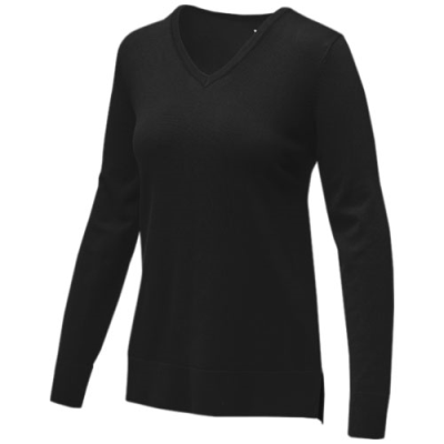 Picture of STANTON LADIES V-NECK PULLOVER in Solid Black.
