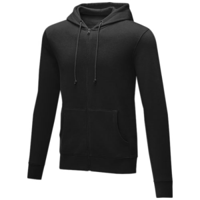 Picture of THERON MEN’S FULL ZIP HOODED HOODY in Solid Black