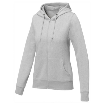 Picture of THERON WOMEN’S FULL ZIP HOODED HOODY in Heather Grey.