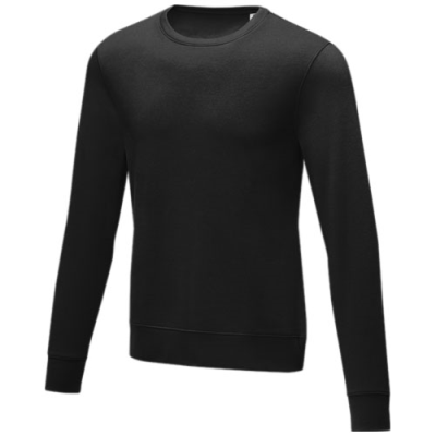 Picture of ZENON MEN’S CREW NECK SWEATER in Solid Black.