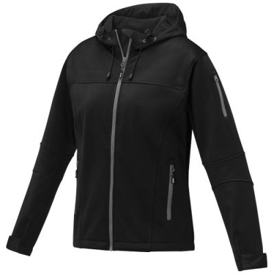 Picture of MATCH LADIES SOFTSHELL JACKET in Solid Black.