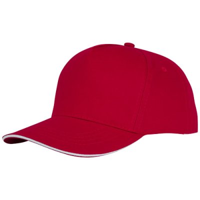 Picture of CETO 5 PANEL SANDWICH CAP in Red