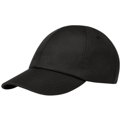 Picture of CERUS 6 PANEL COOL FIT CAP in Solid Black.