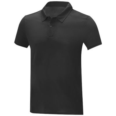 Picture of DEIMOS SHORT SLEEVE MENS COOL FIT POLO in Solid Black.