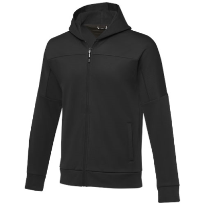 Picture of NUBIA MENS PERFORMANCE FULL ZIP KNIT JACKET in Solid Black.