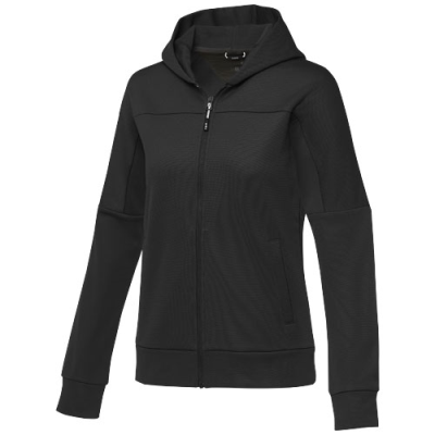 Picture of NUBIA LADIES PERFORMANCE FULL ZIP KNIT JACKET in Solid Black.