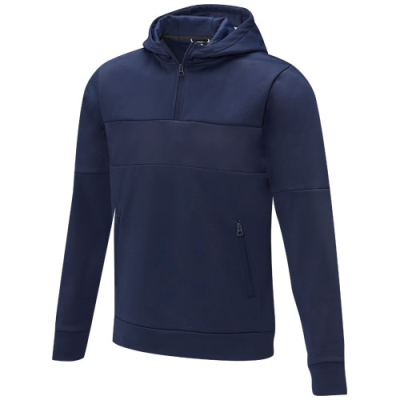 Picture of SAYAN MENS HALF ZIP ANORAK HOODED HOODY SWEATER in Navy.