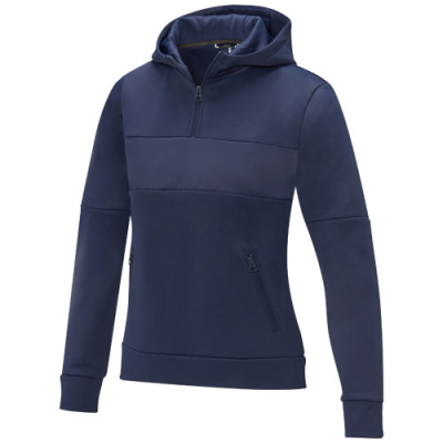 Picture of SAYAN LADIES HALF ZIP ANORAK HOODED HOODY SWEATER in Navy