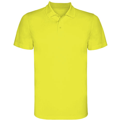 Picture of MONZHA SHORT SLEEVE CHILDRENS SPORTS POLO in Fluor Yellow.