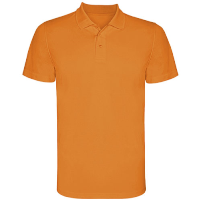 Picture of MONZHA SHORT SLEEVE CHILDRENS SPORTS POLO in Fluor Orange.