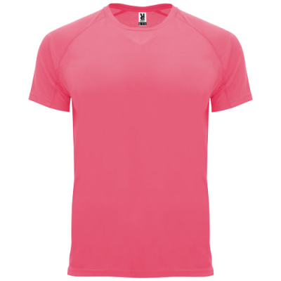 Picture of BAHRAIN SHORT SLEEVE CHILDRENS SPORTS TEE SHIRT in Fluor Lady Pink.