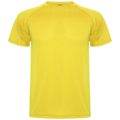 Picture of MONTECARLO SHORT SLEEVE CHILDRENS SPORTS TEE SHIRT in Yellow.