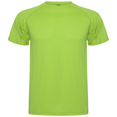 Picture of MONTECARLO SHORT SLEEVE CHILDRENS SPORTS TEE SHIRT in Lime  &  Green Lime