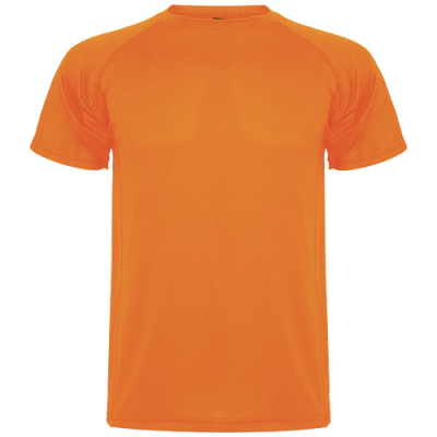 Picture of MONTECARLO SHORT SLEEVE CHILDRENS SPORTS TEE SHIRT in Fluor Orange