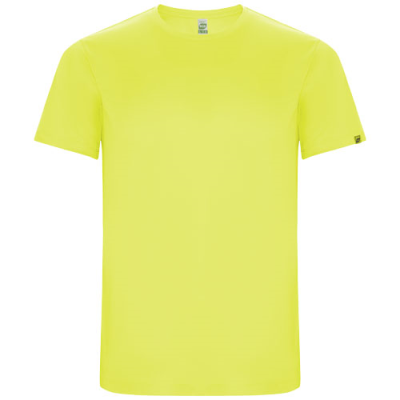 Picture of IMOLA SHORT SLEEVE CHILDRENS SPORTS TEE SHIRT in Fluor Yellow.
