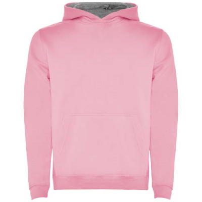 Picture of URBAN CHILDRENS HOODED HOODY in Light Pink & Marl Grey