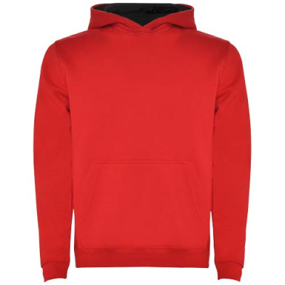 Picture of URBAN CHILDRENS HOODED HOODY in Red & Solid Black