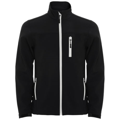 Picture of ANTARTIDA CHILDRENS SOFTSHELL JACKET in Solid Black.