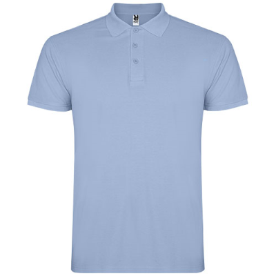 Picture of STAR SHORT SLEEVE CHILDRENS POLO in Light Blue.