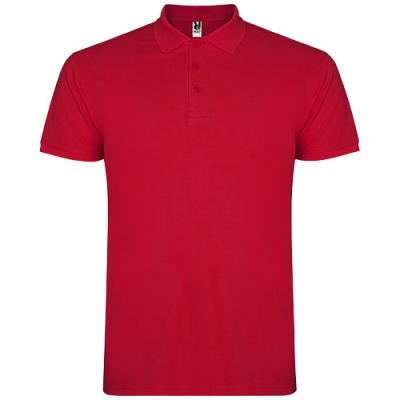 Picture of STAR SHORT SLEEVE CHILDRENS POLO in Red.