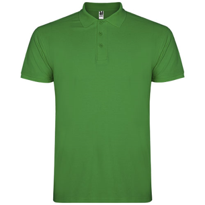 Picture of STAR SHORT SLEEVE CHILDRENS POLO in Tropical Green.