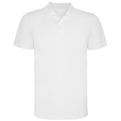Picture of MONZHA SHORT SLEEVE MENS SPORTS POLO in White.