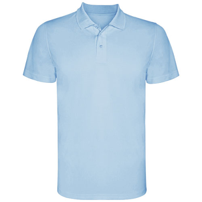 Picture of MONZHA SHORT SLEEVE MENS SPORTS POLO in Light Blue
