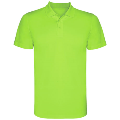 Picture of MONZHA SHORT SLEEVE MENS SPORTS POLO in Lime  &  Green Lime