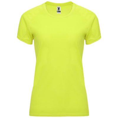 Picture of BAHRAIN SHORT SLEEVE LADIES SPORTS TEE SHIRT in Fluor Yellow.