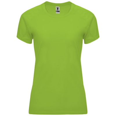 Picture of BAHRAIN SHORT SLEEVE LADIES SPORTS TEE SHIRT in Lime  &  Green Lime